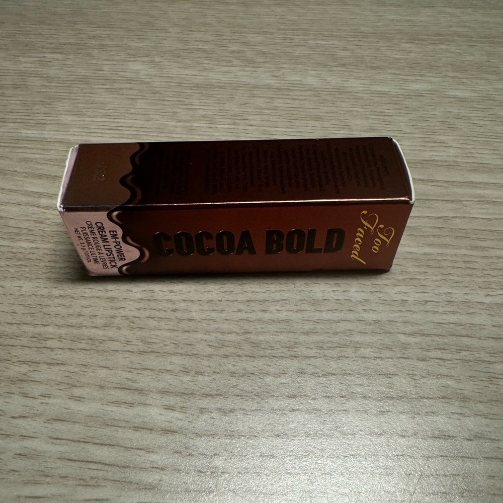 TOO FACED Cocoa Bold Cream Lipstick, Chocolate Lava 0.11 oz